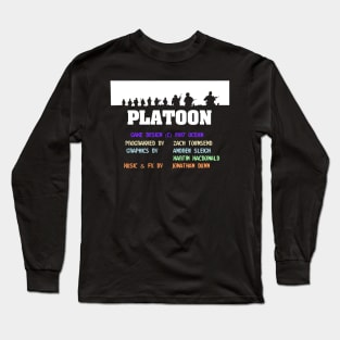 Platoon C64 Credits Screen (Dark Garments ONLY) Long Sleeve T-Shirt